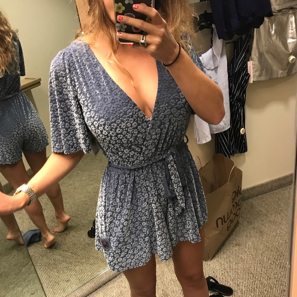 Comfy velvet floral patterned romper from Bloomingdale’s